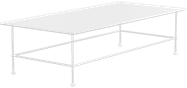 Gigi Coffee Table - White Timber Laminate Top - 150 x 70cm Rect